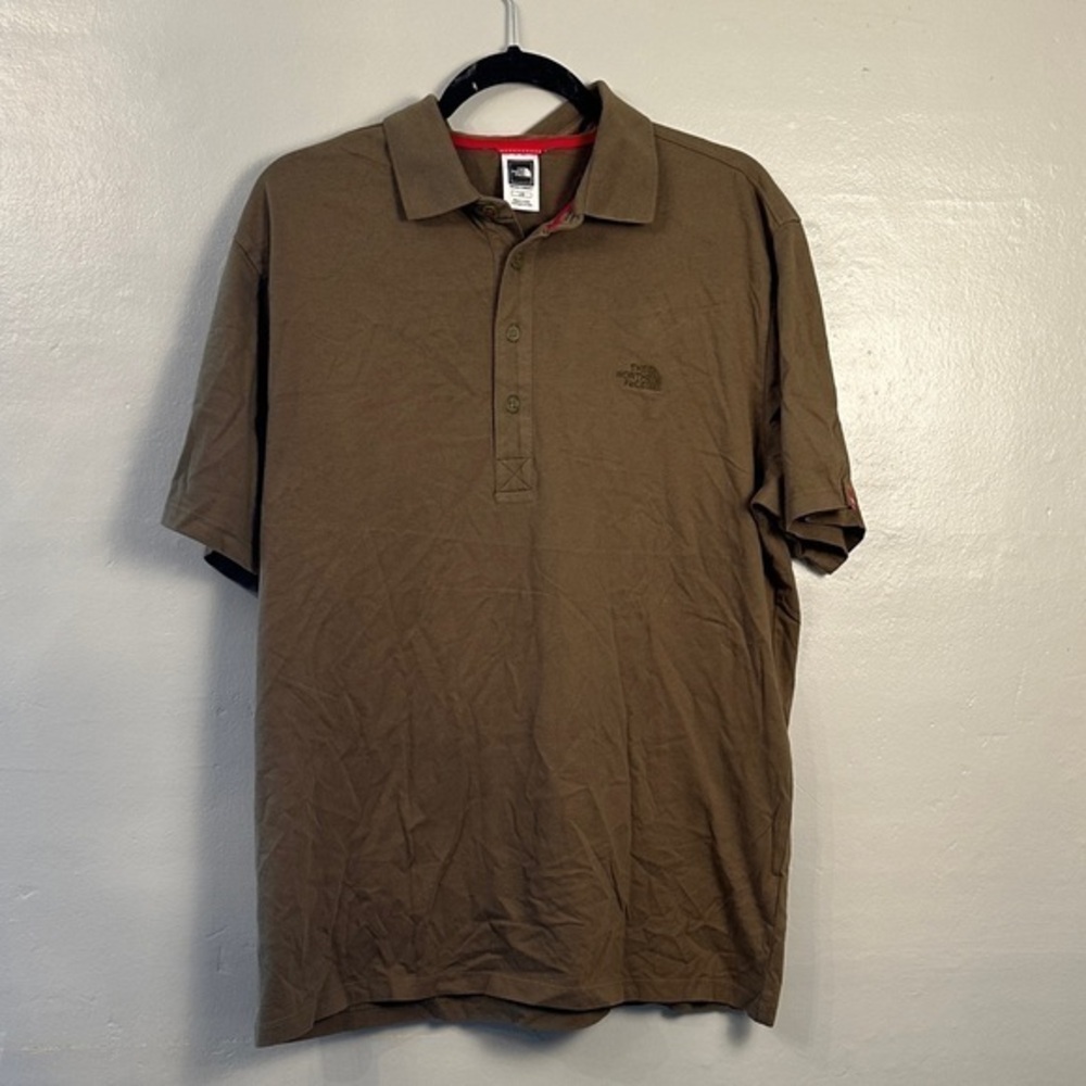The North Face Green Mens Short sleeve Polo style Shirt Size Large